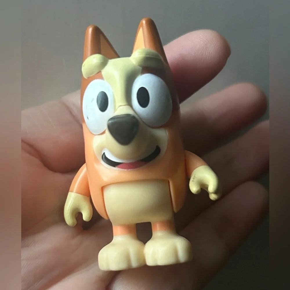 Disney JR BLUEY Bingo Heeler ACTION FIGURE Happy Face Cartoon Puppy Dog Toy